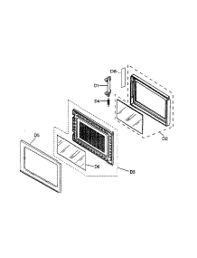 Door parts for Panasonic Countertop Microwave NN-SN667W from AppliancePartsPros.com