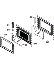 Door Assy parts for Panasonic Countertop Microwave NN-SN960S from AppliancePartsPros.com