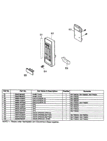 Escutcheon Base Assy parts for Panasonic Countertop Microwave NN-T790SA from AppliancePartsPros.com