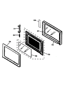 Door Parts parts for Panasonic Countertop Microwave NN-T994SF from AppliancePartsPros.com