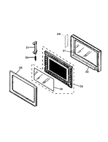 Door Assy parts for Panasonic Countertop Microwave NN-T994SFR from AppliancePartsPros.com