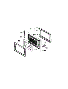 Door Assembly parts for Panasonic Countertop Microwave NNE566BA from AppliancePartsPros.com