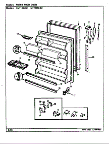 Fresh Food Door parts for Norge Top-Mount Refrigerator NNT199KAC/CC68A from AppliancePartsPros.com