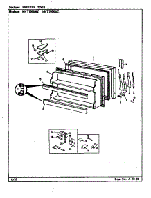 Freezer Door (Nnt199kac / Cc69a) (Nnt199kwc / Cc68a) parts for Norge Top-Mount Refrigerator NNT199KAC/CC68A from AppliancePartsPros.com