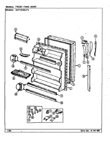 Fresh Food Door parts for Norge Top-Mount Refrigerator NNTI219KA/CC82A from AppliancePartsPros.com
