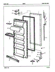 Fresh Food Door parts for Admiral Side-By-Side Refrigerator NS20F7H/5L41A from AppliancePartsPros.com