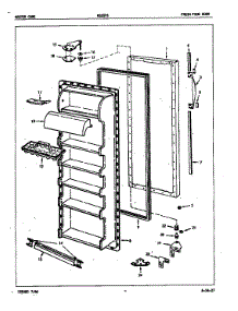 Fresh Food Door parts for Admiral Side-By-Side Refrigerator NS20F8H/5L42A from AppliancePartsPros.com