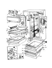 Fresh Food Compartment parts for Admiral Side-By-Side Refrigerator NS22H8-8L25A from AppliancePartsPros.com