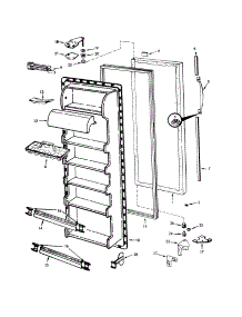 Fresh Food Door parts for Admiral Side-By-Side Refrigerator NS22H8-8L25A from AppliancePartsPros.com
