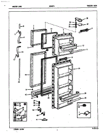 Freezer Door parts for Admiral Side-By-Side Refrigerator NS24F8H/5L48B from AppliancePartsPros.com