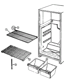 Shelves & Accessories (Nt173ma / Dc24c) (Nt173mw / Dc23a) (Nt173mw / Dc23c) (Nt173mw / Dc24a) parts for Norge Top-Mount Refrigerator NT173MW/DC24C from AppliancePartsPros.com