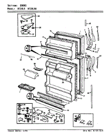 Doors parts for Admiral Top-Mount Refrigerator NT19L9/AA61D from AppliancePartsPros.com