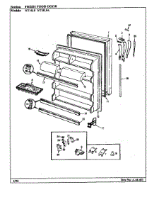 Fresh Food Door parts for Admiral Top-Mount Refrigerator NT19L9A/BA62B from AppliancePartsPros.com