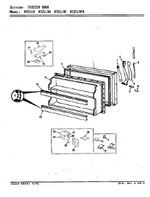 Freezer Door (Nt21l9 / Aa71c) (Nt21l9a / Aa72c) (Nt21l9f / Ba73a) (Nt21l9fa / Ba74a) parts for Admiral Top-Mount Refrigerator NT21L9/AA71C from AppliancePartsPros.com