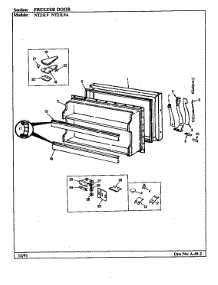 Freezer Door (Nt21l9 / Ba75a) (Nt21l9 / Ba75b) (Nt21l9a / Ba76a) (Nt21l9a / Ba76b) parts for Admiral Top-Mount Refrigerator NT21L9A/BA75A from AppliancePartsPros.com