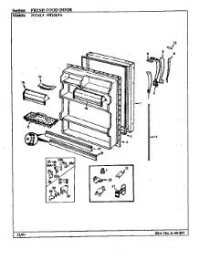 Fresh Food Door parts for Admiral Top-Mount Refrigerator NT21L9A/BA76B from AppliancePartsPros.com