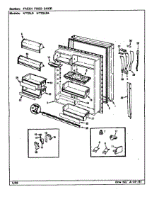 Fresh Food Door (Nt23l9 / Ba98b) (Nt23l9 / Ba98c) (Nt23l9a / Ba99b) (Nt23l9a / Ba99c) parts for Admiral Top-Mount Refrigerator NT23L9A/BA98C from AppliancePartsPros.com