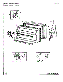 Freezer Door parts for Admiral Top-Mount Refrigerator NT23L9A/BA98C from AppliancePartsPros.com