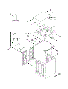 Top And Cabinet Parts parts for Amana Washer NTW4516FW0 from AppliancePartsPros.com