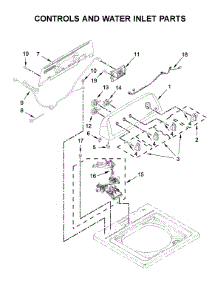 Controls And Water Inlet Parts parts for Amana Washer NTW4519JW0 from AppliancePartsPros.com
