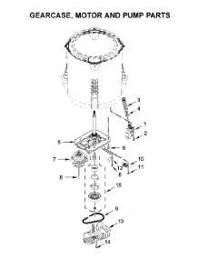 Gearcase, Motor And Pump Parts parts for Amana Washer NTW4519JW1 from AppliancePartsPros.com