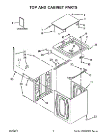 Top & Cabinet Parts parts for Amana Washer NTW4601BQ0 from AppliancePartsPros.com