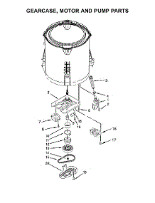 Gearcase, Motor & Pump Parts parts for Amana Washer NTW4601BQ0 from AppliancePartsPros.com