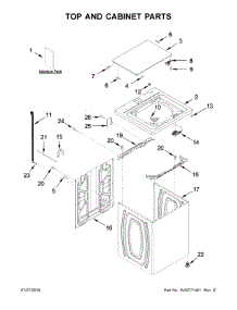 Top And Cabinet Parts parts for Amana Washer NTW4605EW0 from AppliancePartsPros.com