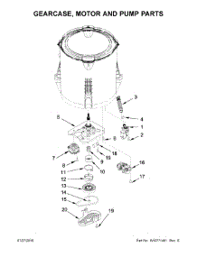 Gearcase, Motor And Pump Parts parts for Amana Washer NTW4605EW0 from AppliancePartsPros.com