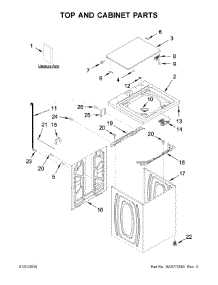 Top And Cabinet Parts parts for Amana Washer NTW4615EW0 from AppliancePartsPros.com