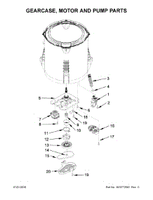 Gearcase, Motor And Pump Parts parts for Amana Washer NTW4615EW0 from AppliancePartsPros.com