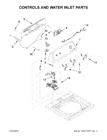 Controls And Water Inlet Parts parts for Amana Washer NTW4635EW0 from AppliancePartsPros.com