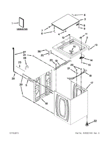 Top And Cabinet Parts parts for Amana Washer NTW4750BQ0 from AppliancePartsPros.com