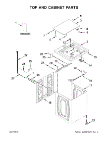 Top And Cabinet Parts parts for Amana Washer NTW4755EW1 from AppliancePartsPros.com