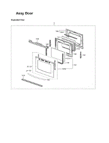 Door Assy parts for Samsung Gas Range NX58H5600SS/AA-02 from AppliancePartsPros.com