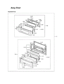 Door Assy parts for Samsung Gas Range NX58K9850SG/AA-03 from AppliancePartsPros.com