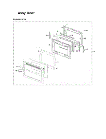 Door Assy parts for Samsung Gas Range NX58M6630SG/AA-00 from AppliancePartsPros.com