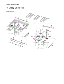 Cooktop Assy parts for Samsung Gas Range NX58R4311SG/AA-00 from AppliancePartsPros.com