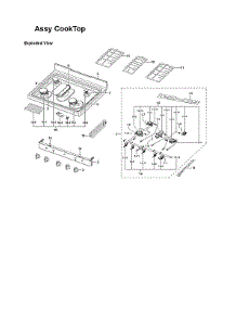 Cooktop Assy parts for Samsung Gas Range NX58R4311SG/AA-01 from AppliancePartsPros.com