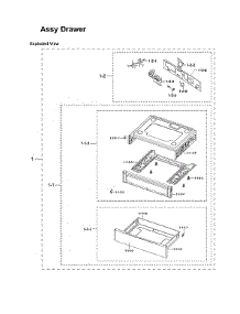 Drawer Assy parts for Samsung Gas Range NX58R4311SG/AA-02 from AppliancePartsPros.com