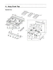 Cooktop Assy parts for Samsung Gas Range NX58R4311SS/AA-00 from AppliancePartsPros.com