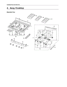 Cooktop Assy parts for Samsung Gas Range NX58R4311SS/AA-01 from AppliancePartsPros.com