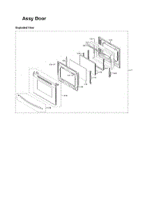 Door Assy parts for Samsung Gas Range NX58R9311SS/AA-00 from AppliancePartsPros.com