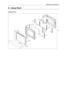 Door Assy parts for Samsung Gas Range NX58R9421SG/AA-00 from AppliancePartsPros.com