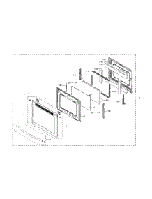 Door Assembly parts for Samsung Gas Range NX58R9421SS/AA-00 from AppliancePartsPros.com