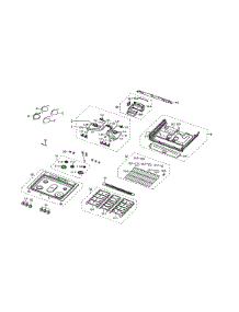 Cooktop Assembly parts for Samsung Gas Range NX58R9421SS/AA-00 from AppliancePartsPros.com