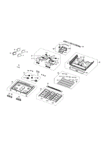 Cooktop Assembly parts for Samsung Gas Range NX58R9421ST/AA-00 from AppliancePartsPros.com