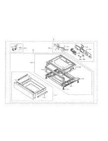 Drawer Assembly parts for Samsung Gas Range NX58R9421ST/AA-00 from AppliancePartsPros.com
