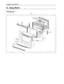 Door Assy parts for Samsung Gas Range NX58T7511SS/AA-00 from AppliancePartsPros.com