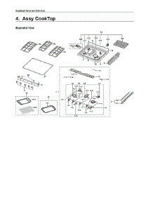 Cooktop Assy parts for Samsung Gas Range NX58T7511SS/AA-00 from AppliancePartsPros.com